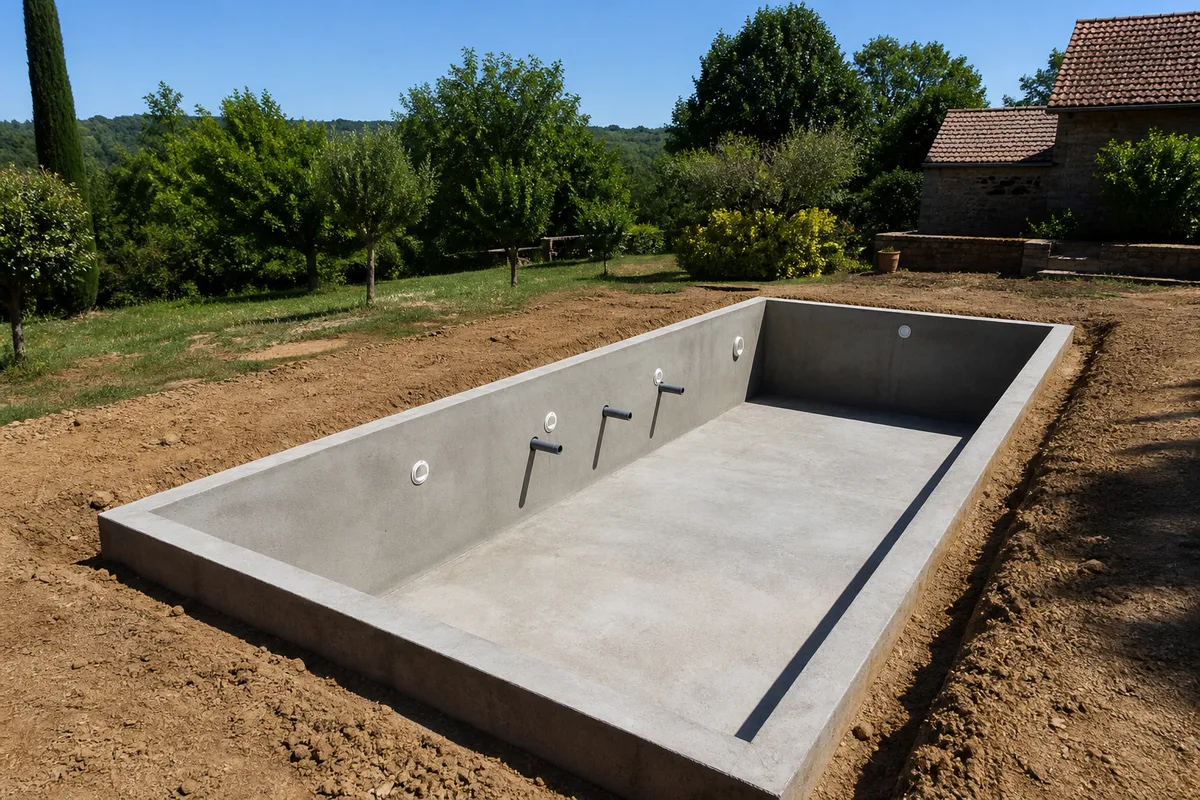Piscine béton : prix, délais de chantier et garanties 2026
